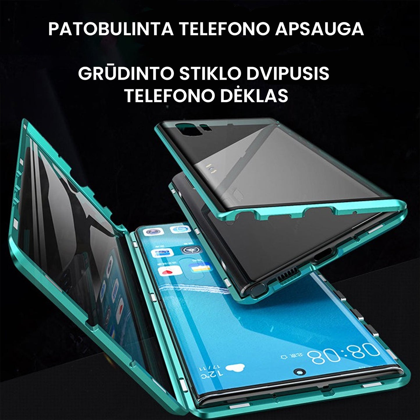 Karastatud klaasist telefoni ümbris (Samsungile)