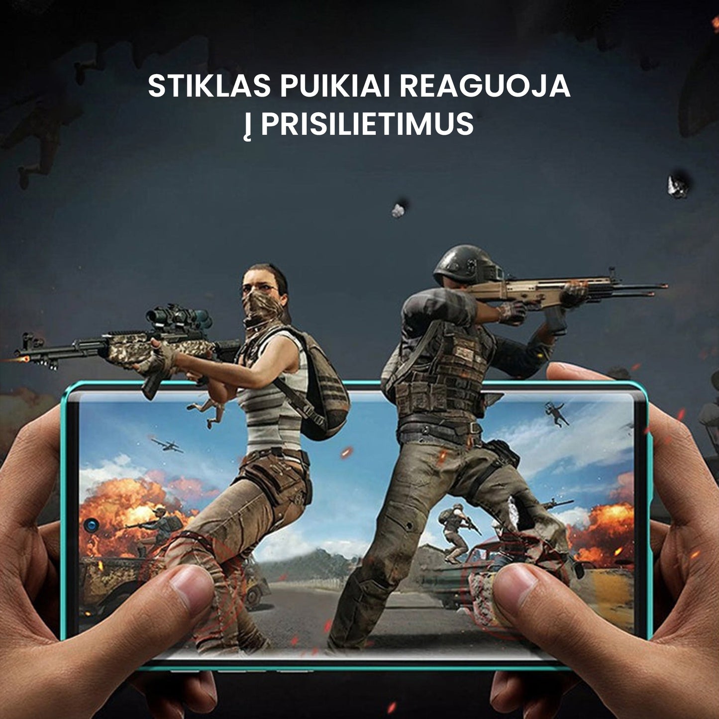 Karastatud klaasist telefoni ümbris (Samsungile)