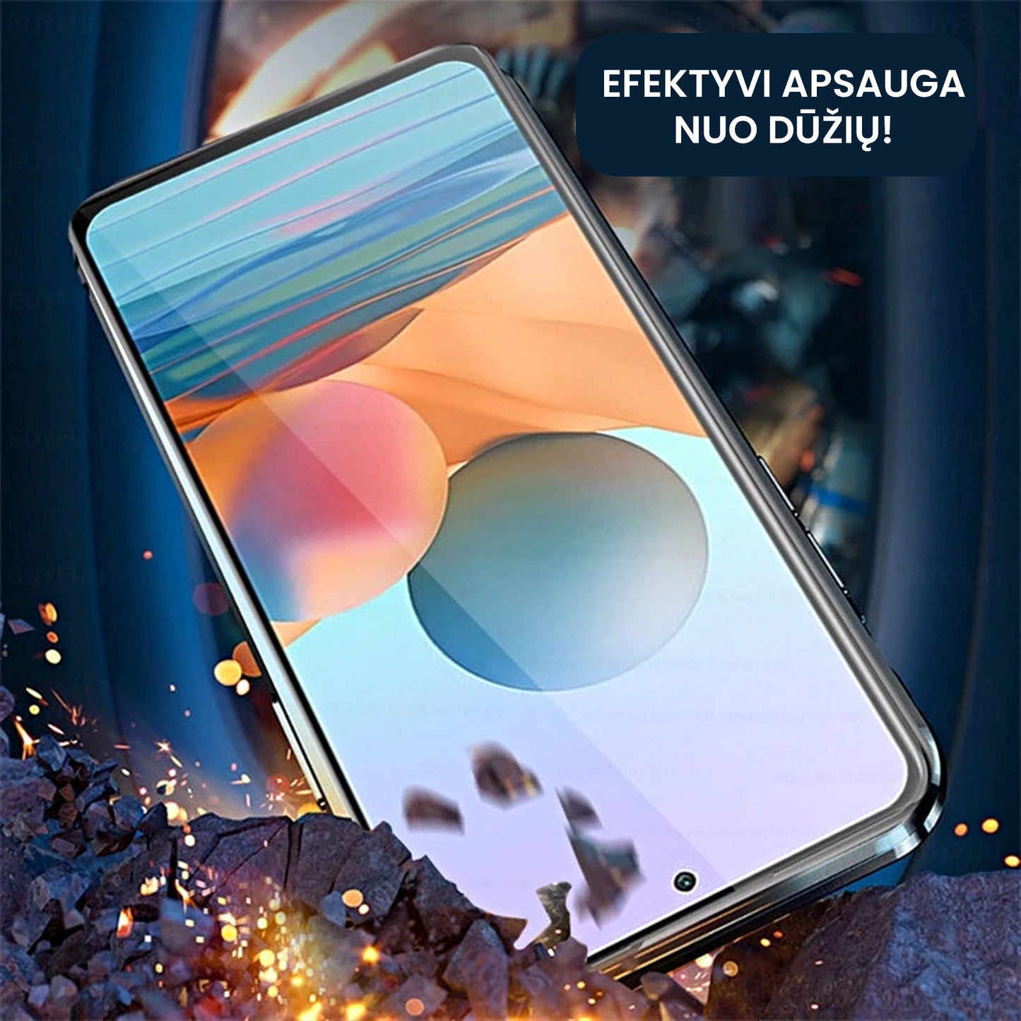 Karastatud klaasist telefoni ümbris (Samsungile)