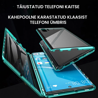 Kahepoolne karastatud klaasist telefoni ümbris (Samsungile)