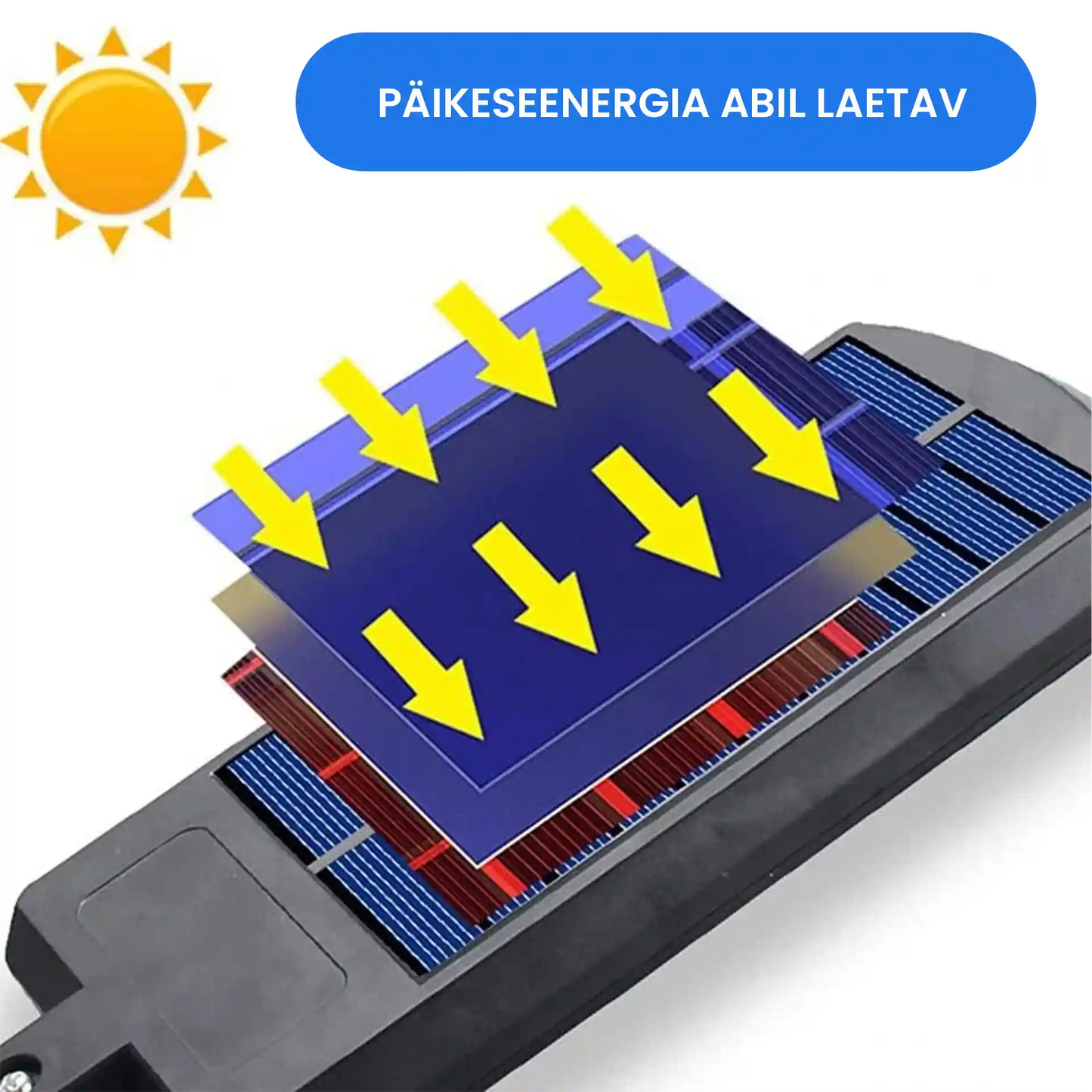 LED-valgusti koos päikesepaneeliga