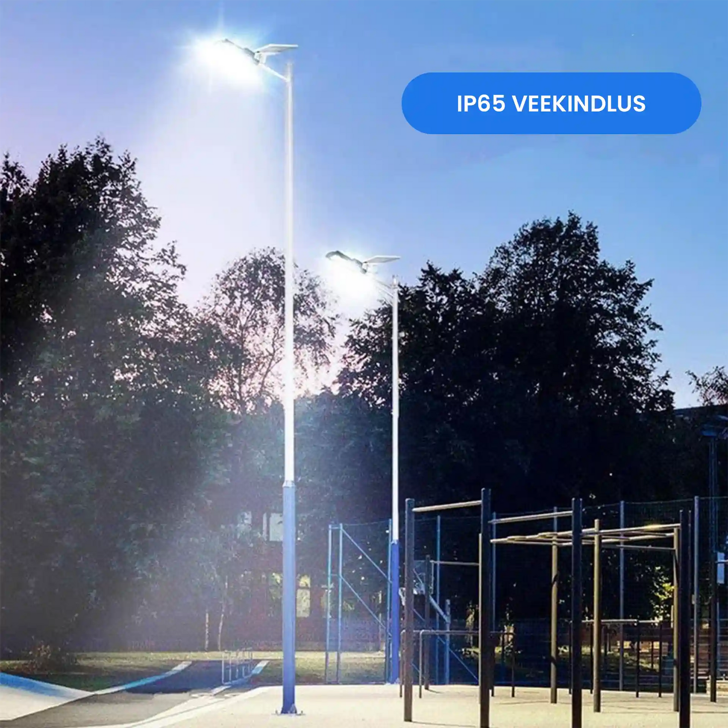 LED-valgusti koos päikesepaneeliga