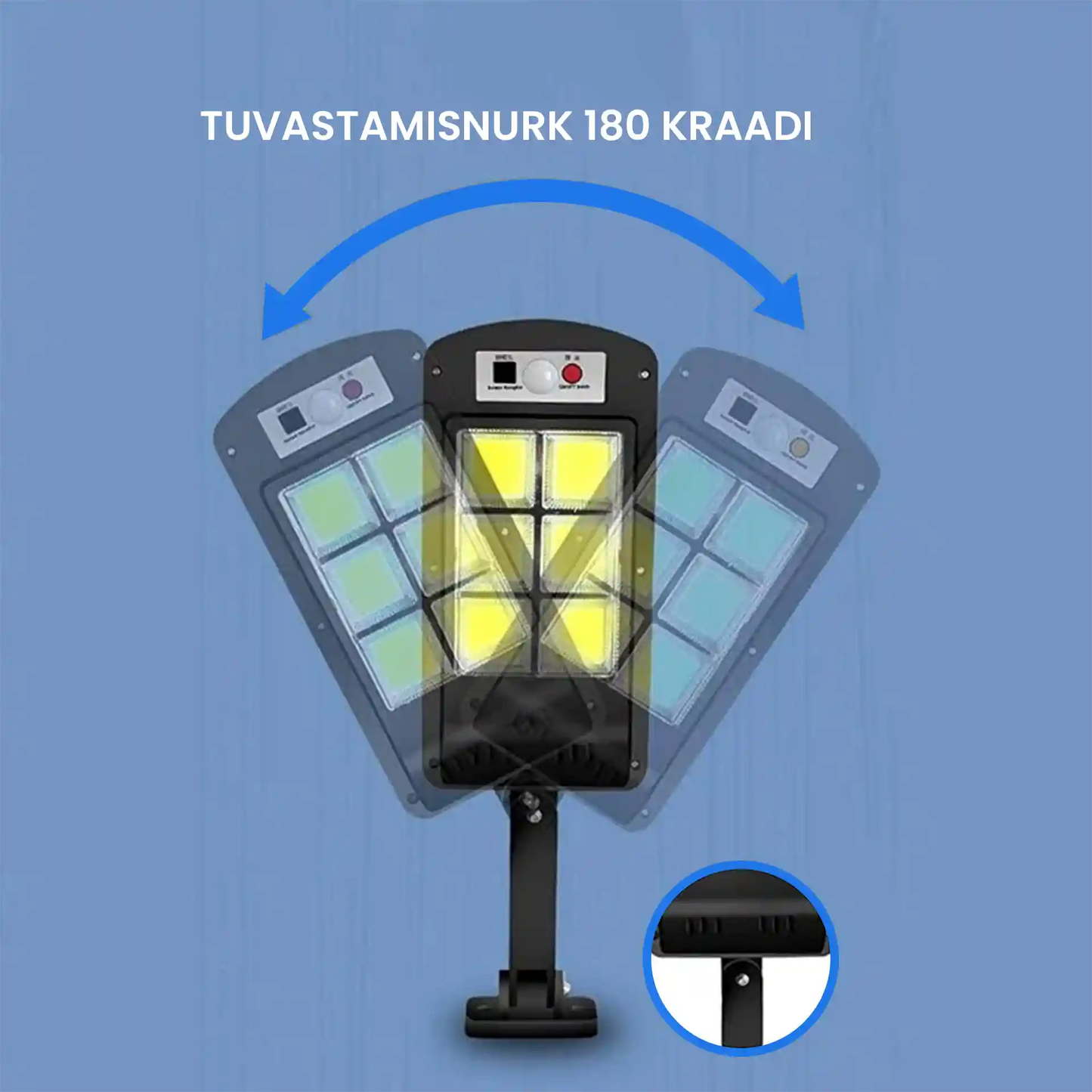 LED-valgusti koos päikesepaneeliga